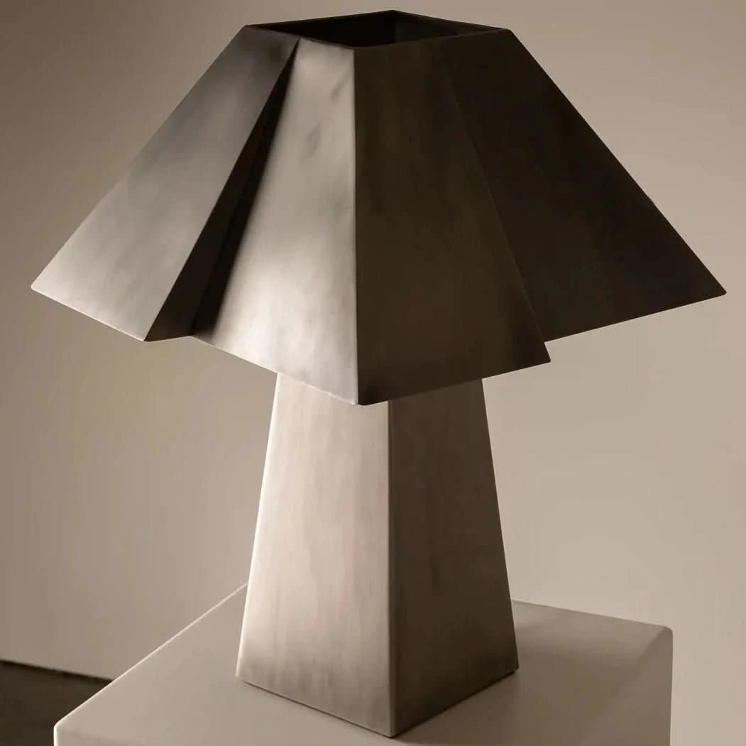 Bohan Table Lamp - Stainless Steel &amp; Burlwood - Cultheir