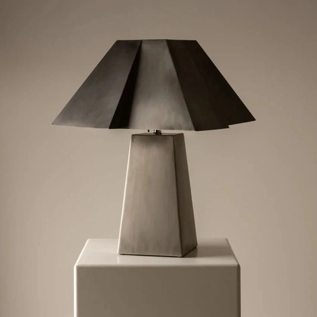 Bohan Table Lamp - Stainless Steel &amp; Burlwood - Cultheir