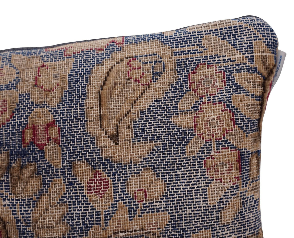 Canvello Antique Blue And Brown Pillows For Living Room - 16&quot;x16&quot; - Cultheir