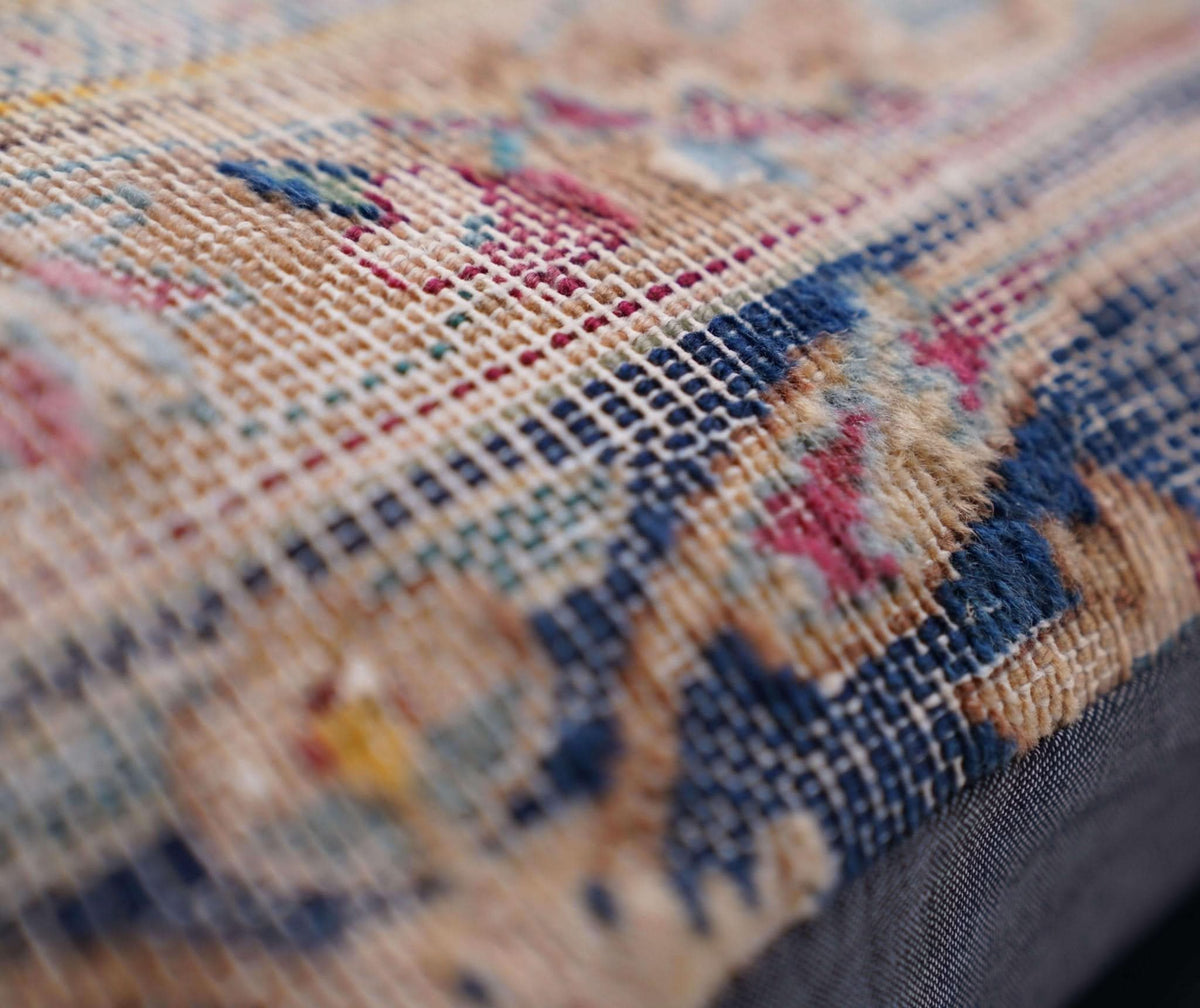 Canvello Antique Handmade Kerman Rug Pillow - 18&quot;x18&quot; - Cultheir