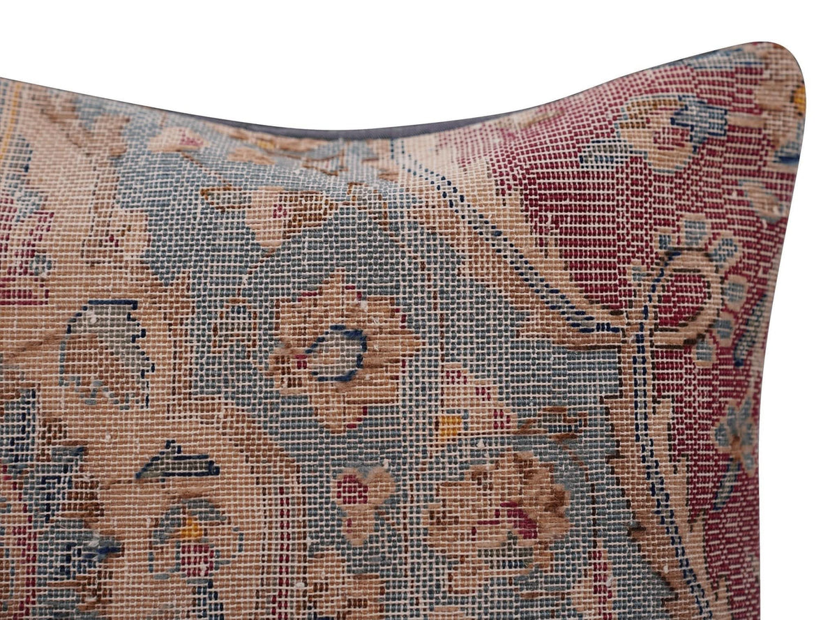 Canvello Antique Handmade Kerman Rug Pillow - 18&quot;x18&quot; - Cultheir