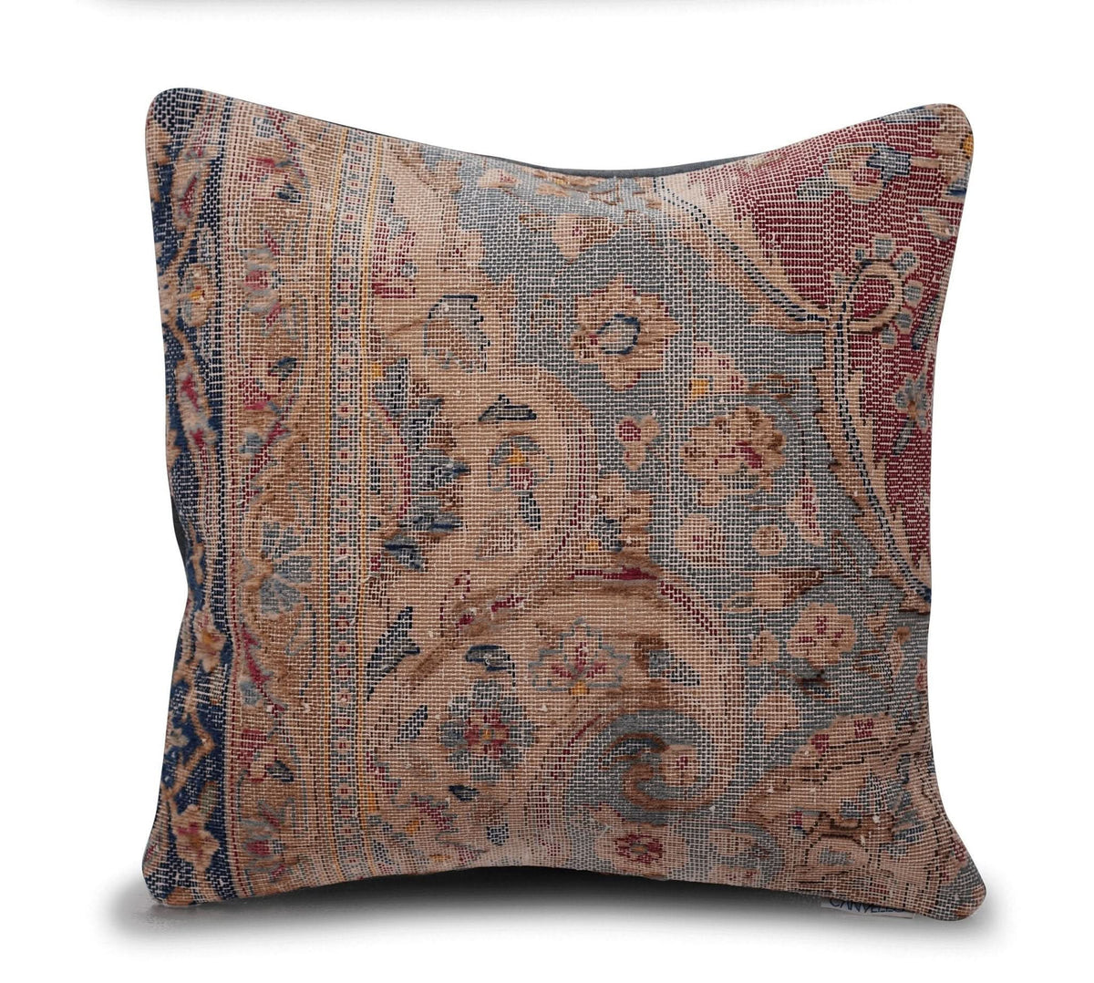 Canvello Antique Handmade Kerman Rug Pillow - 18&quot;x18&quot; - Cultheir