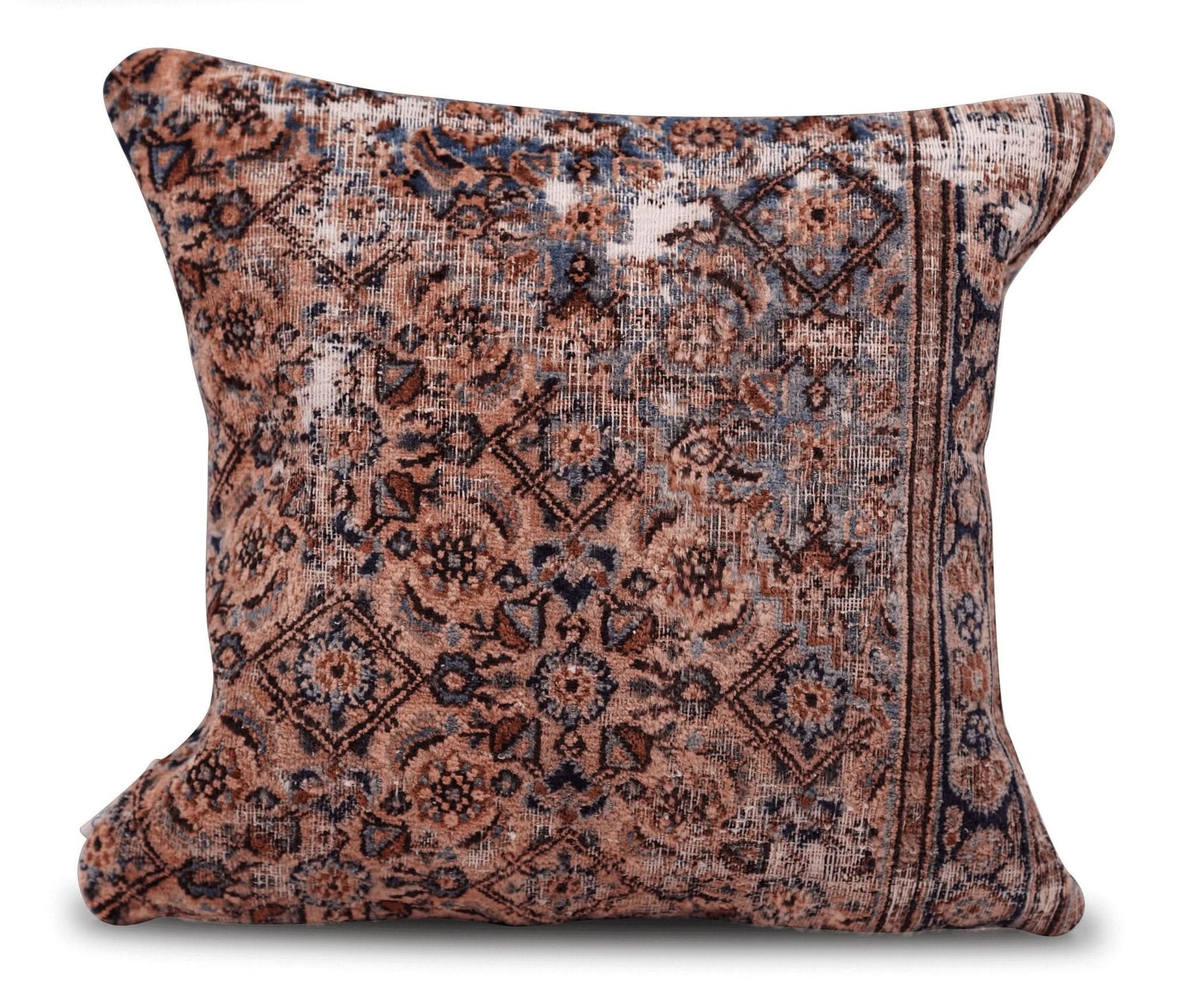 Canvello Antique Kerman Rug Bed Throw Pillows - 18"x18" - Cultheir