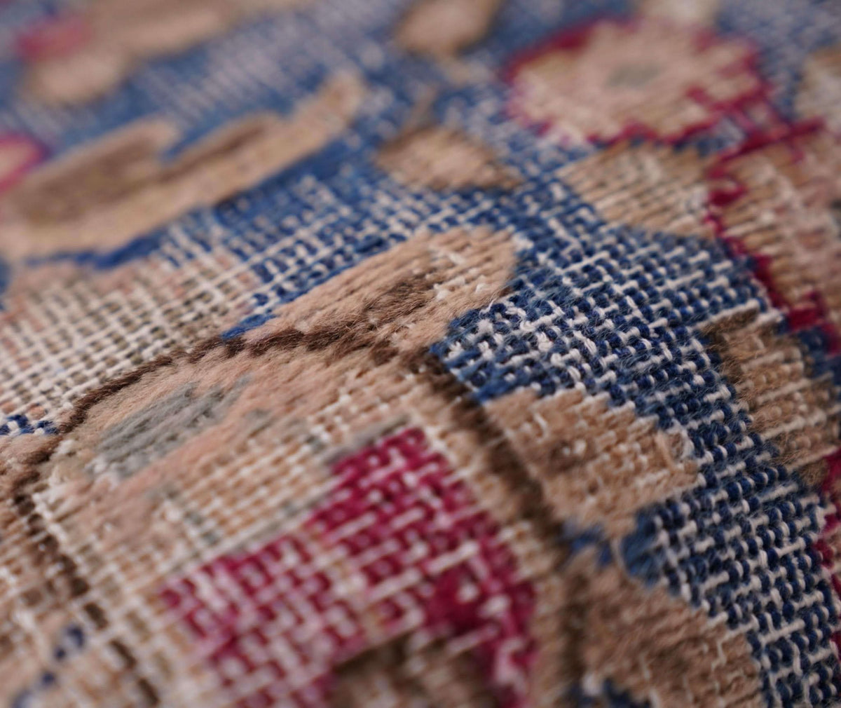 Canvello Antique Kerman Rug Blue Pillow Cases - 16&quot;x16&quot; - Cultheir