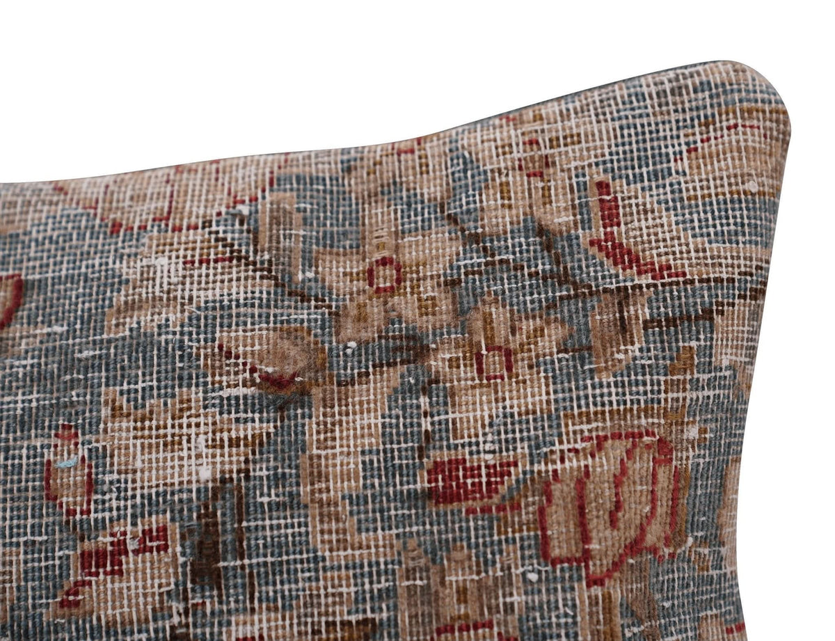 Canvello Antique Kerman Rug Large Sofa Cushion - 16&quot;x16&quot; - Cultheir