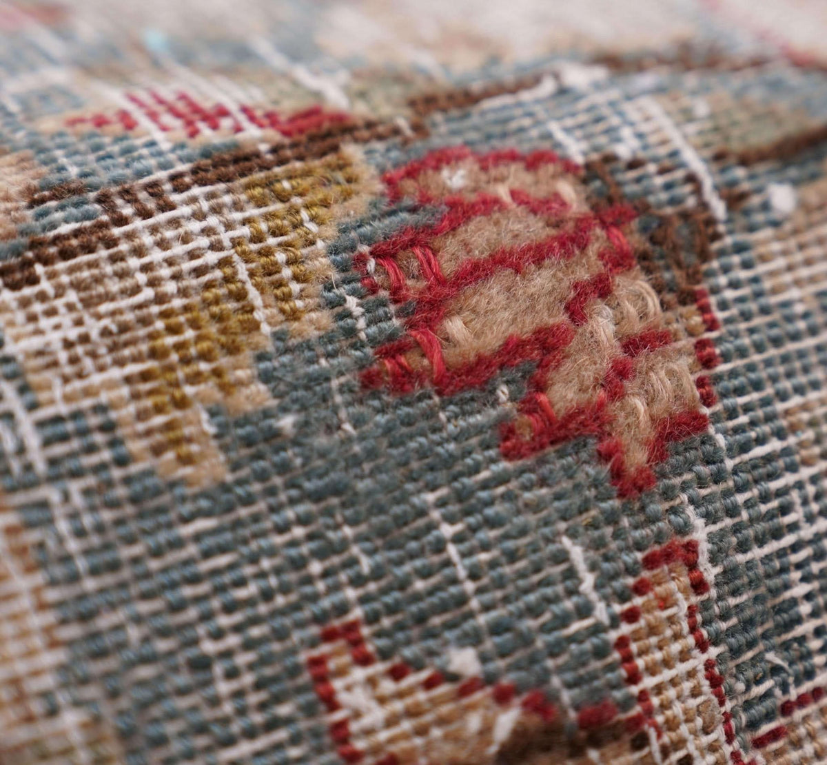 Canvello Antique Kerman Rug Large Sofa Cushion - 16&quot;x16&quot; - Cultheir