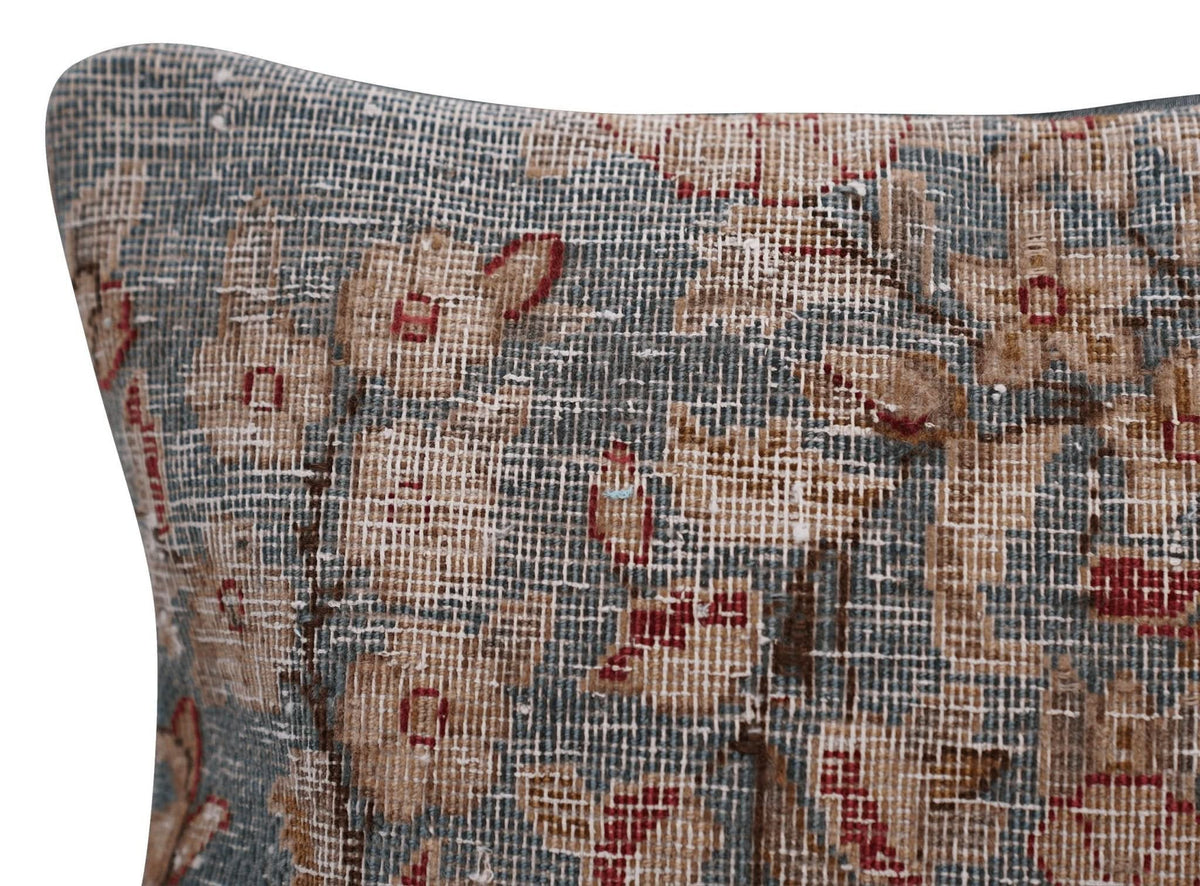 Canvello Antique Kerman Rug Large Sofa Cushion - 16&quot;x16&quot; - Cultheir