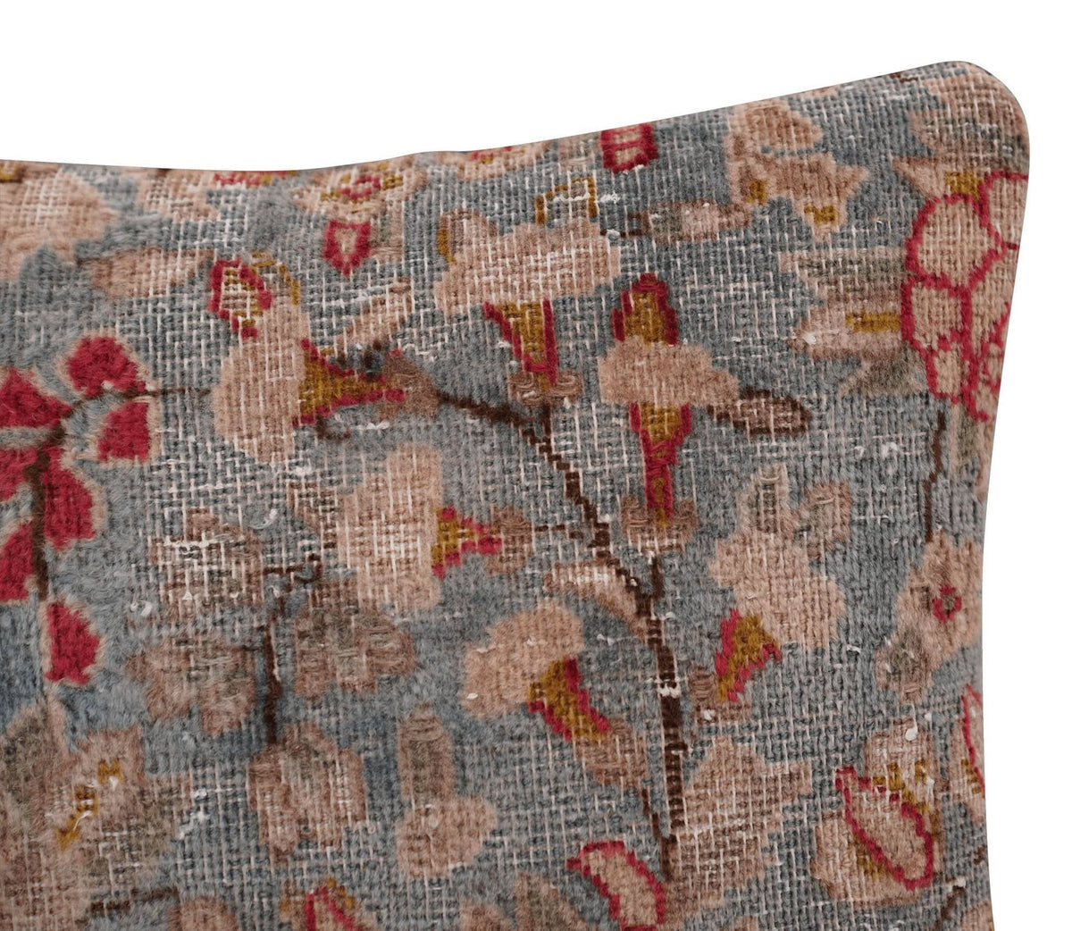 Canvello Antique Kerman Rug Red Pillow Cases - 16&quot;x16&quot; - Cultheir