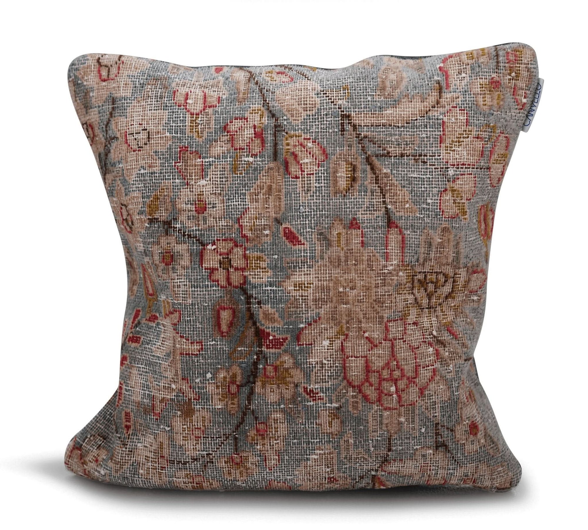 Canvello Antique Red And Brown Throw Pillows - 18"x18" - Cultheir