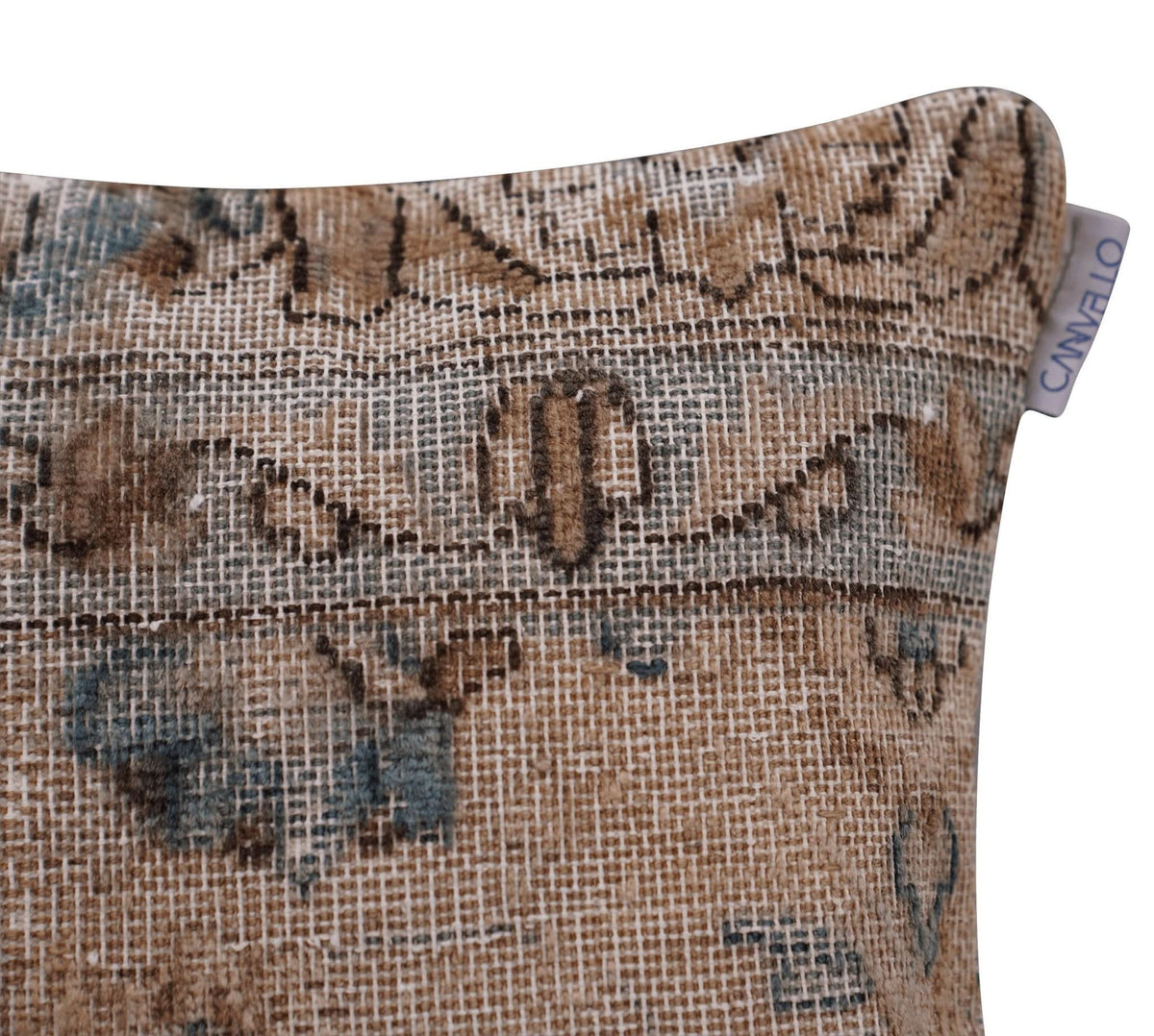 Canvello Antique Rug Brown Cushions For Sofa - 16&quot;x16&quot; - Cultheir