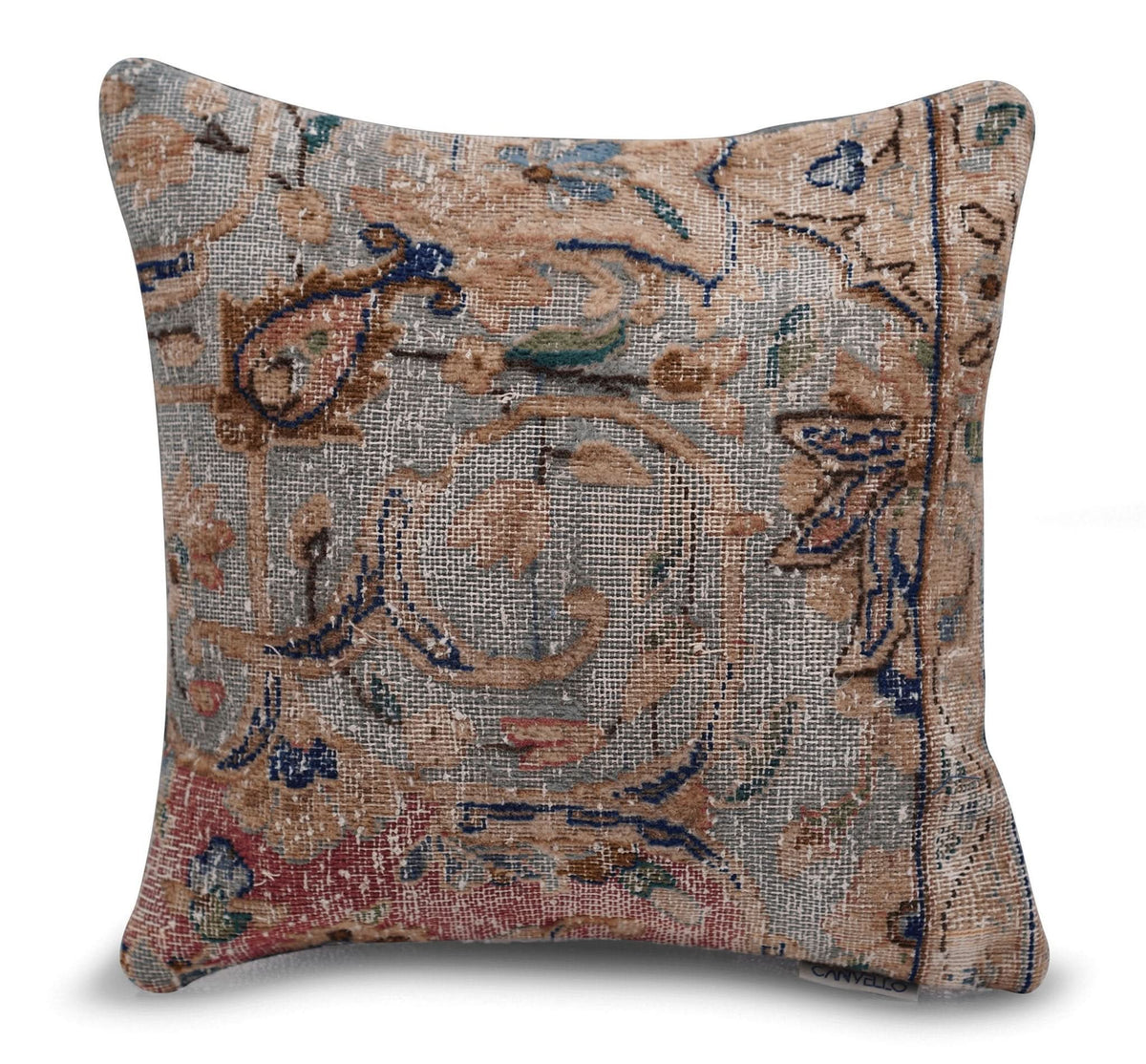 Canvello Antique Rug Light Brown Pillows - 16&quot;x16&quot; - Cultheir
