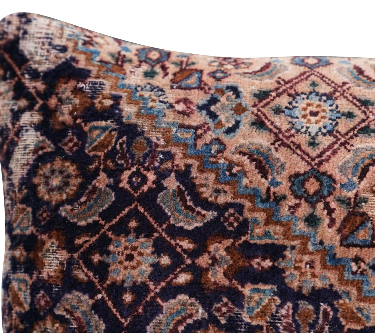 Canvello Antique Rug Navy Blue Cushion - 16&quot;x24&quot; - Cultheir