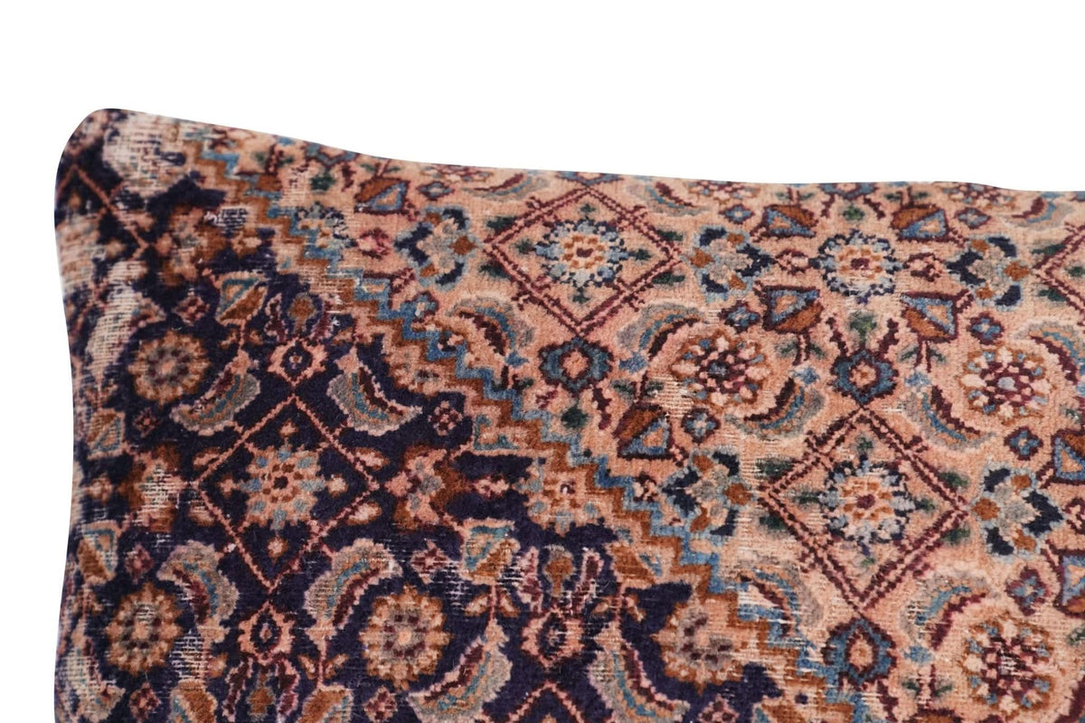 Canvello Antique Rug Navy Blue Cushion - 16&quot;x24&quot; - Cultheir