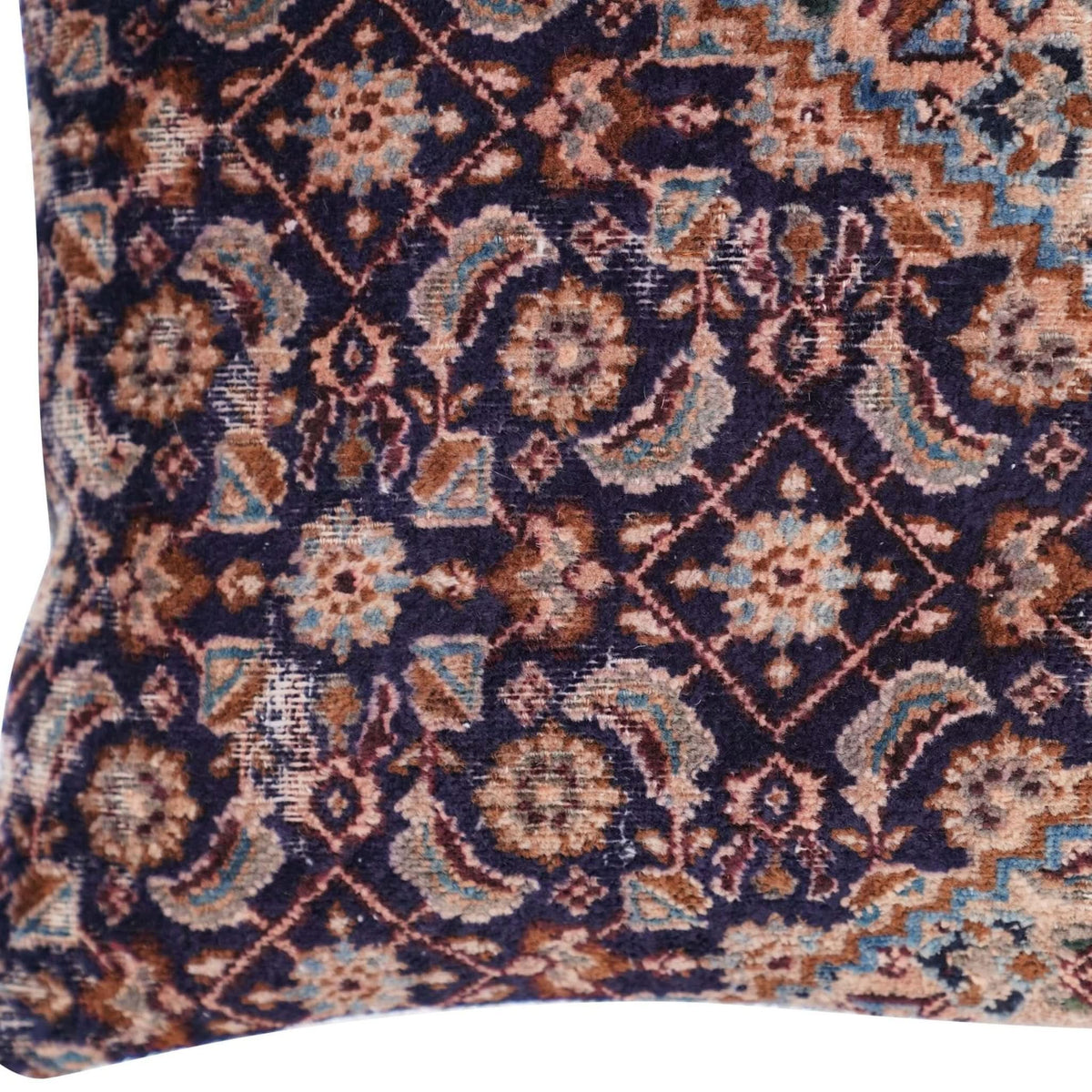 Canvello Antique Rug Navy Blue Cushion - 16&quot;x24&quot; - Cultheir