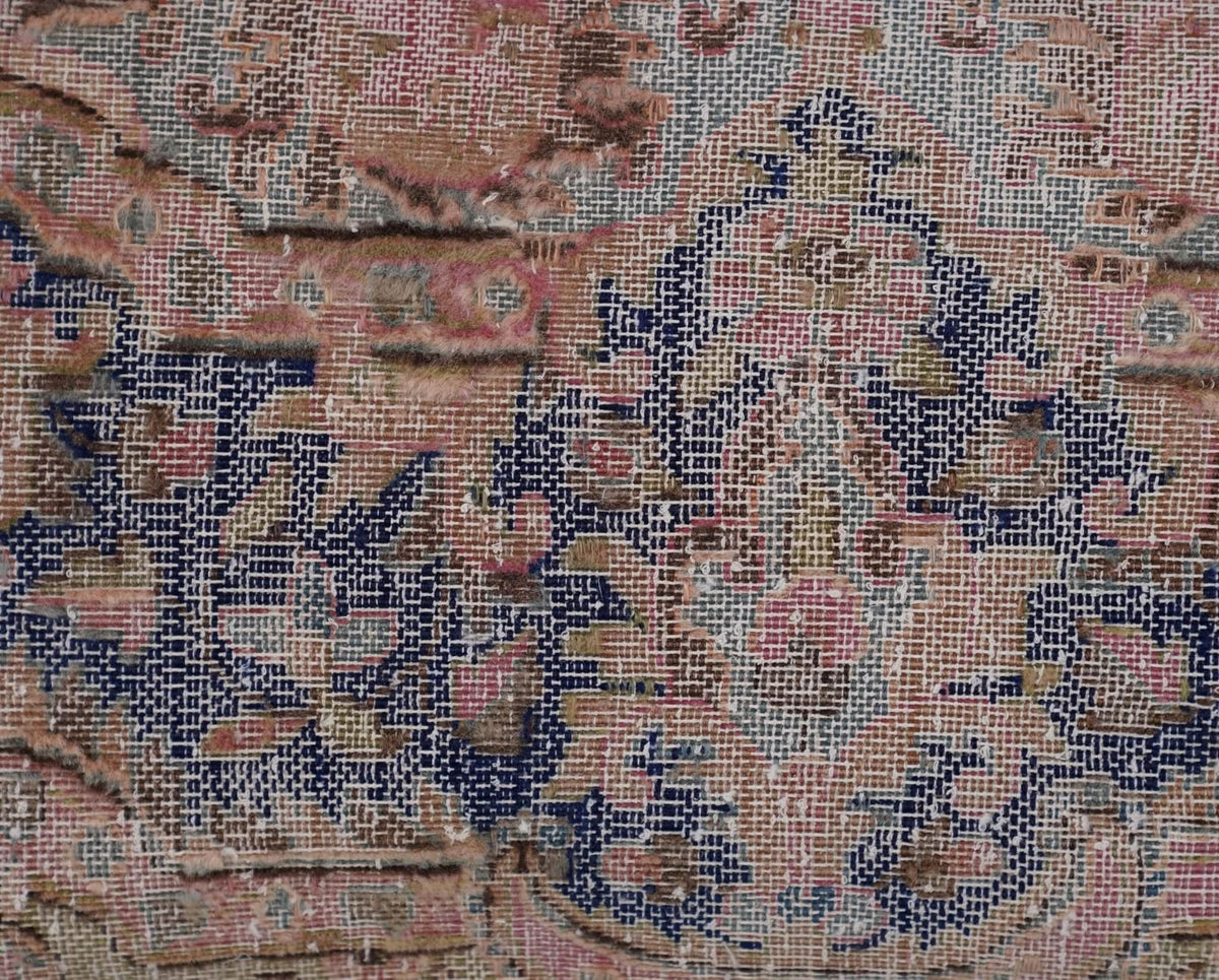Canvello Antique Rug Navy Blue Throw Pillow - 16&quot;x24&quot; - Cultheir