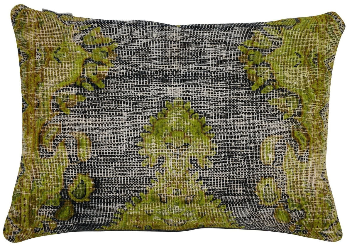 Canvello Antique Rug Olive Green Pillows - 16&quot;x24&quot; - Cultheir