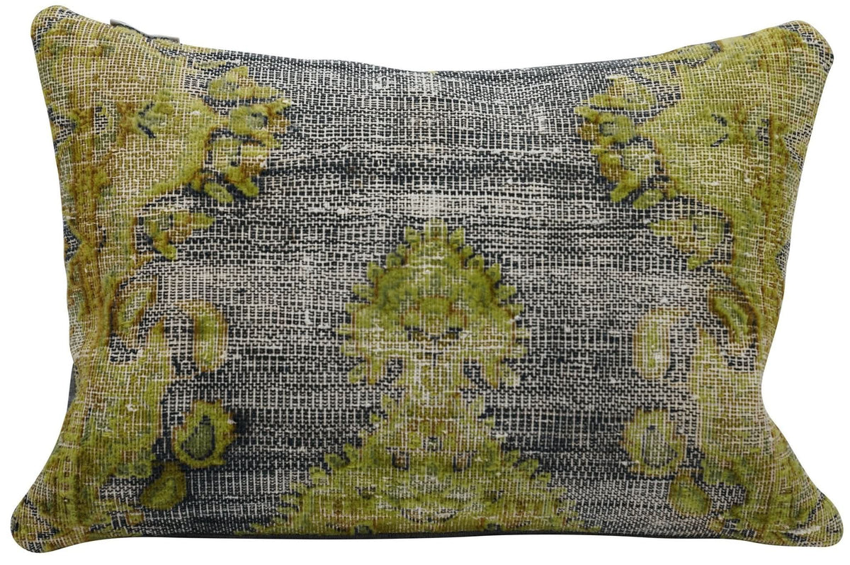 Canvello Antique Rug Olive Green Pillows - 16&quot;x24&quot; - Cultheir