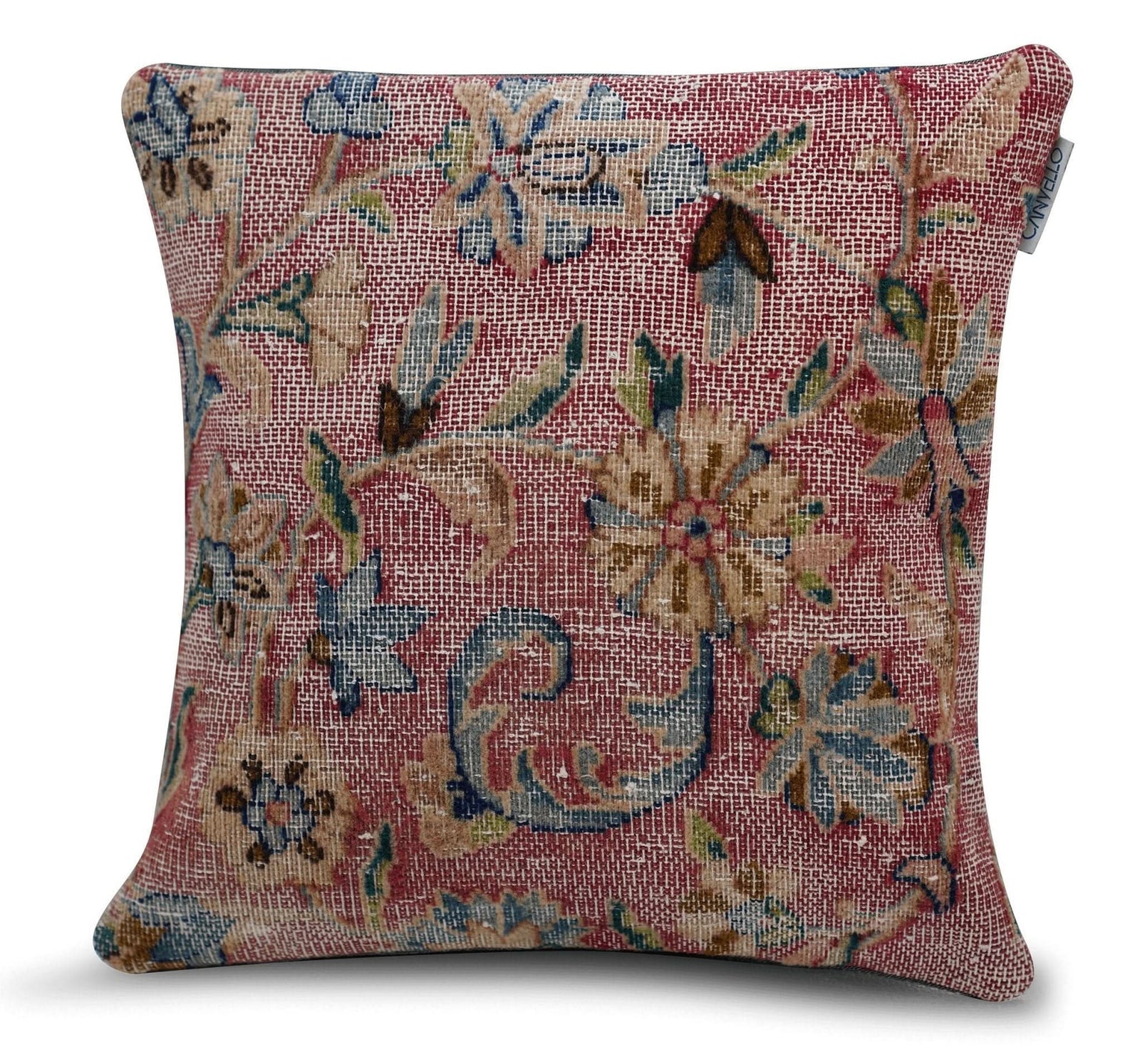 Canvello Antique Rug Red And Brown Pillows - 16"x16" - Cultheir