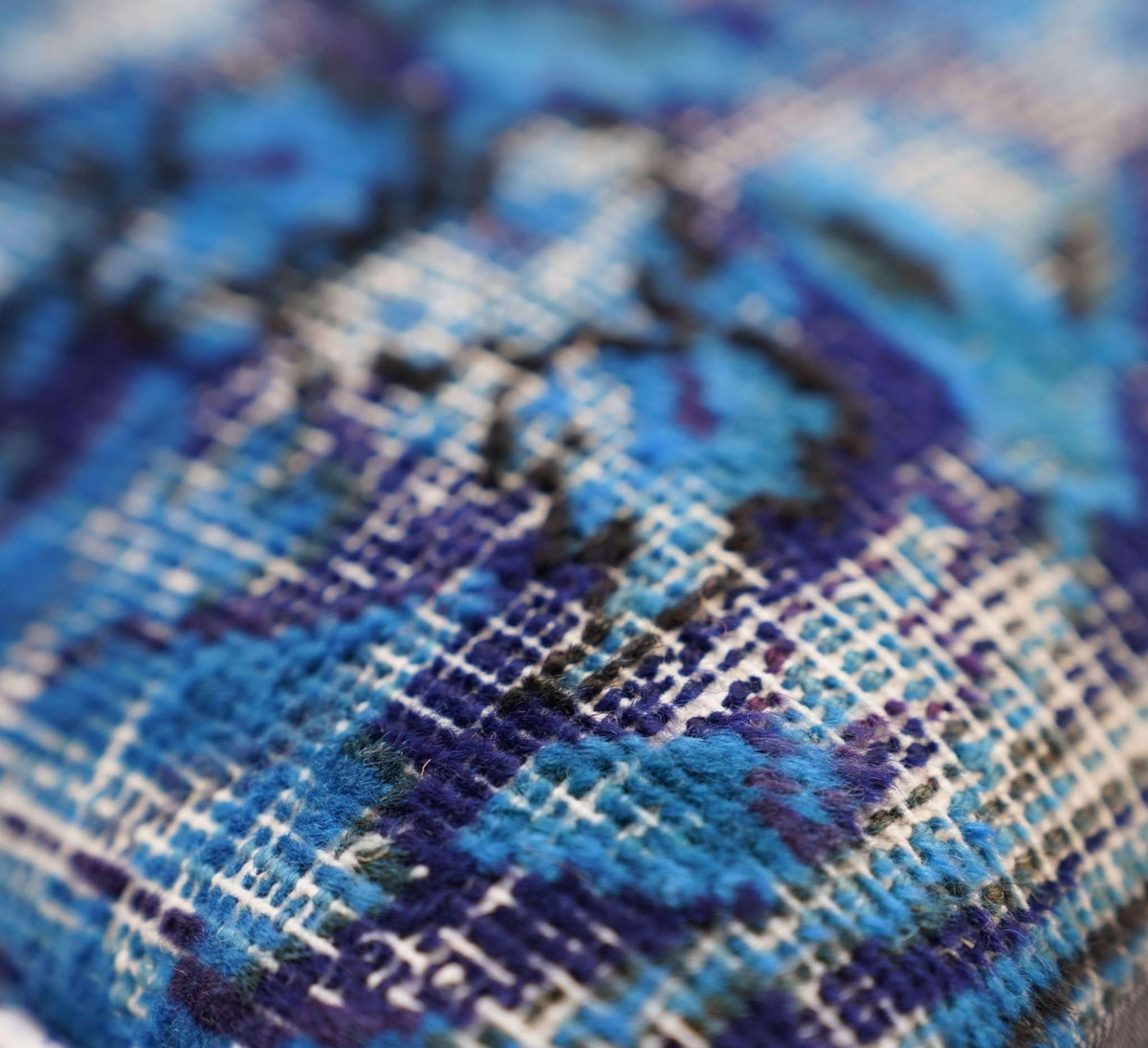 Canvello Antique Rug Royal Blue Throw Pillows - 16&quot;x16&quot; - Cultheir