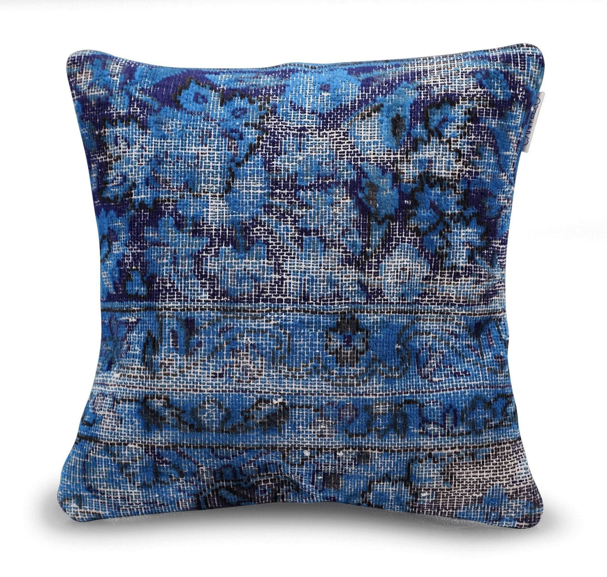 Canvello Antique Rug Royal Blue Throw Pillows - 16&quot;x16&quot; - Cultheir