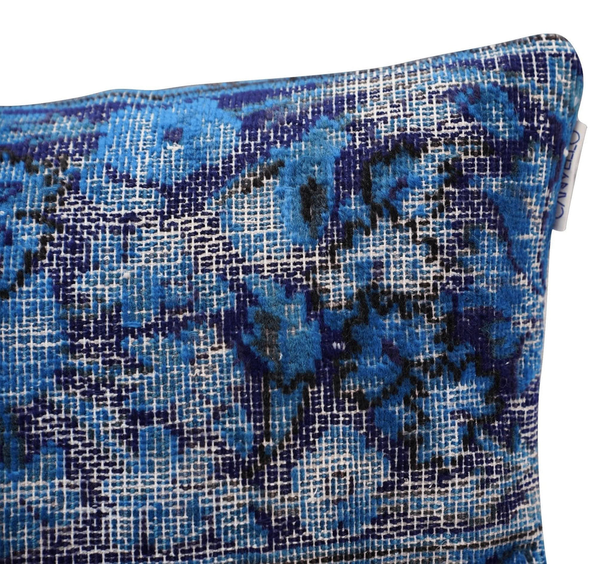 Canvello Antique Rug Royal Blue Throw Pillows - 16&quot;x16&quot; - Cultheir