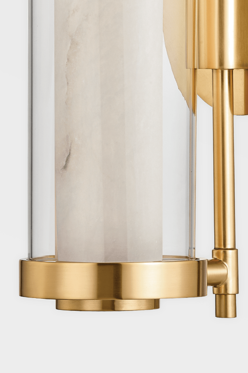 Catrina Brass &amp; Alabaster Wall Sconce - Cultheir