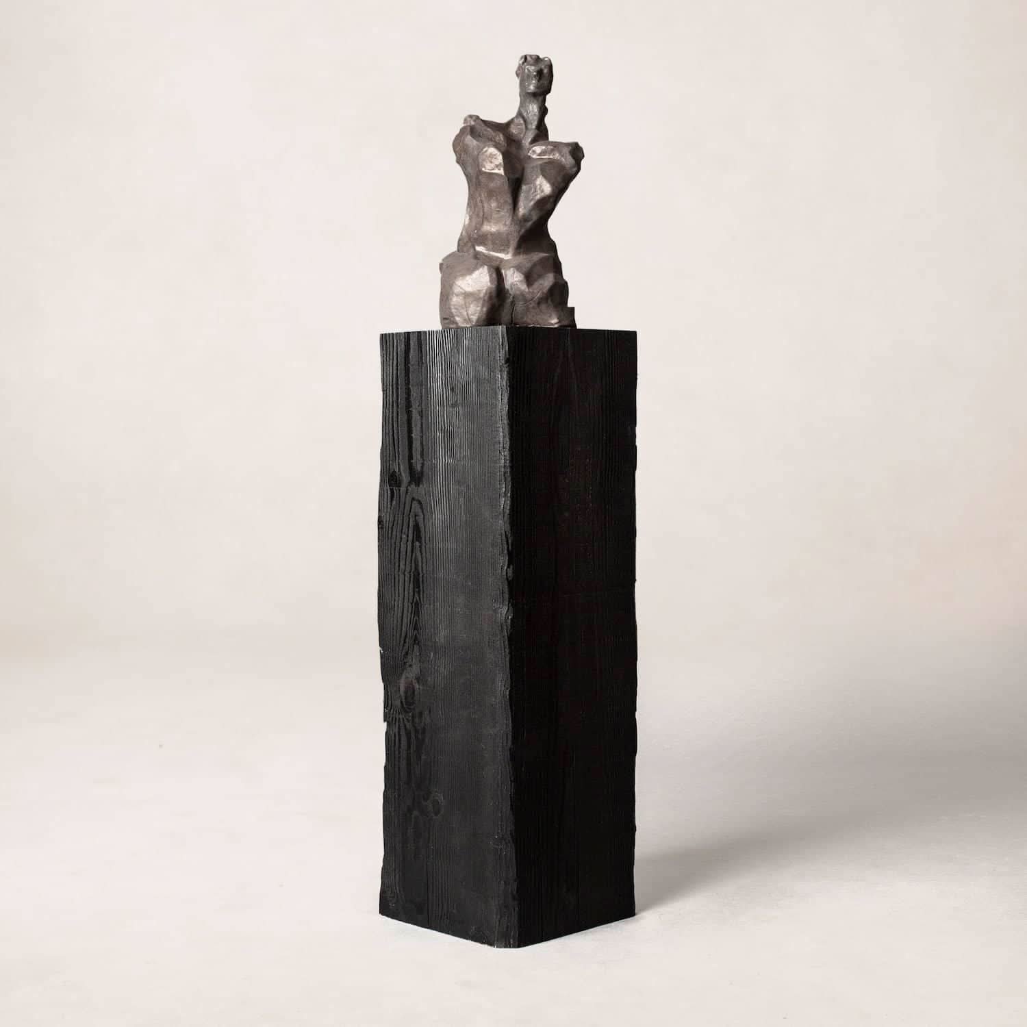 Charcoal Sculpture Pedestal - Tall - alternate view