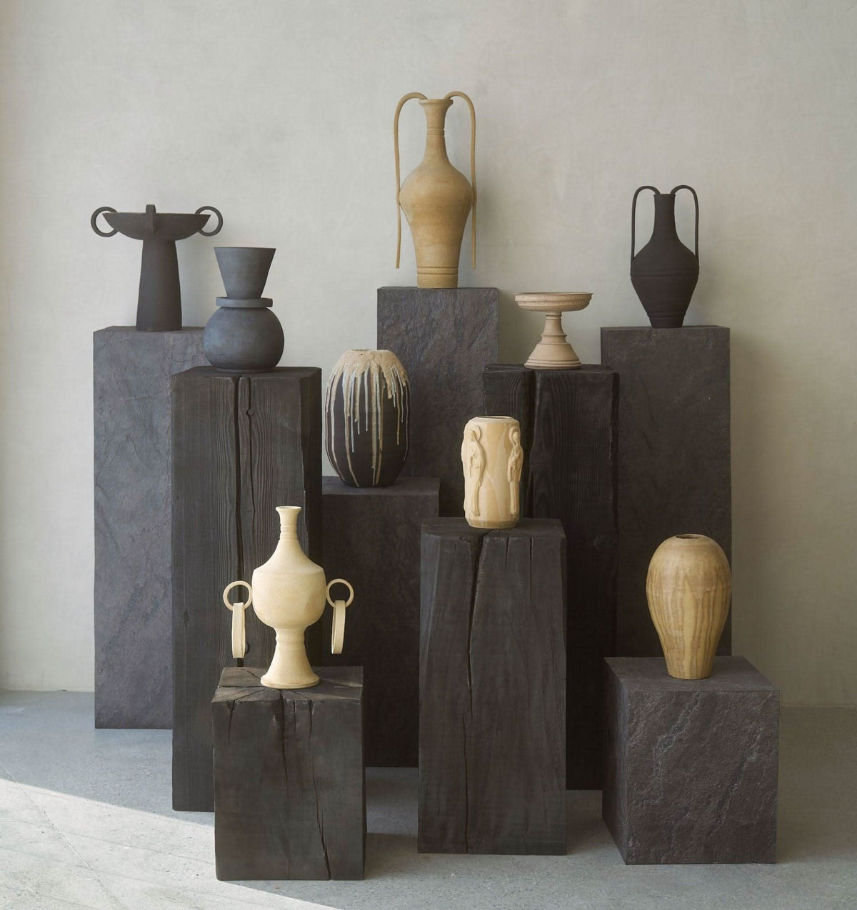 Charcoal Sculpture Pedestal - Tall - Cultheir
