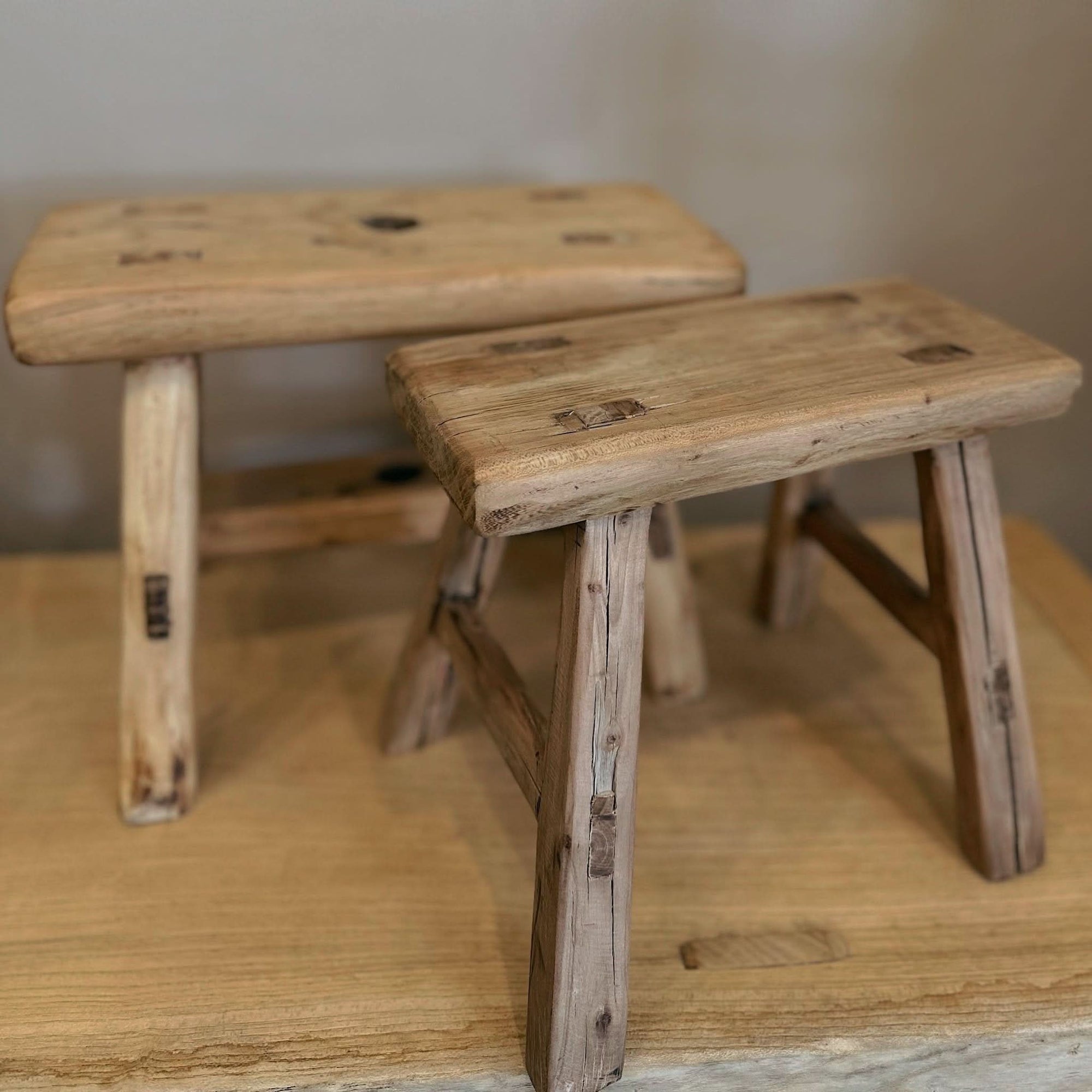 Elm Wood Baby Stool - Cultheir