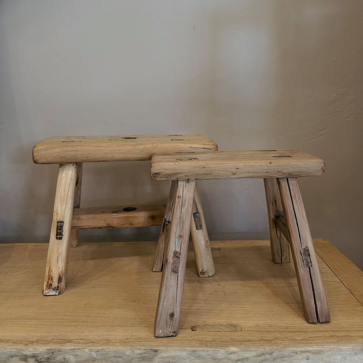 Elm Wood Baby Stool - Cultheir