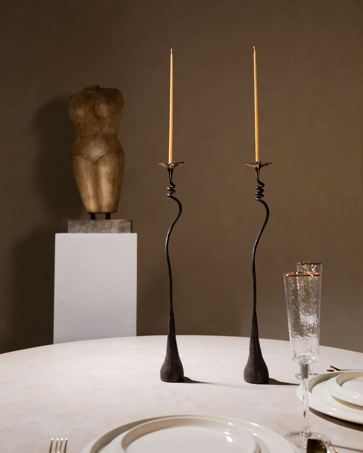 Ferra Lily Candle Holders (Set of 2) - Cultheir