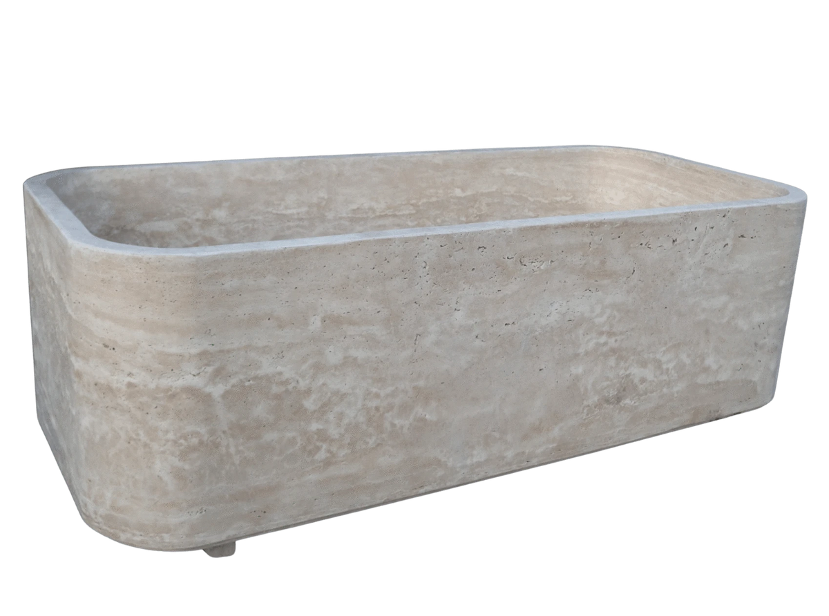 Honed Travertine Bathtub - Cultheir