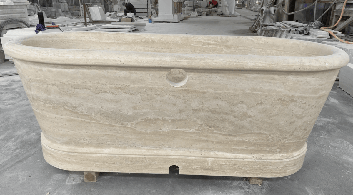 Honed Travertine Bathtub - Cultheir