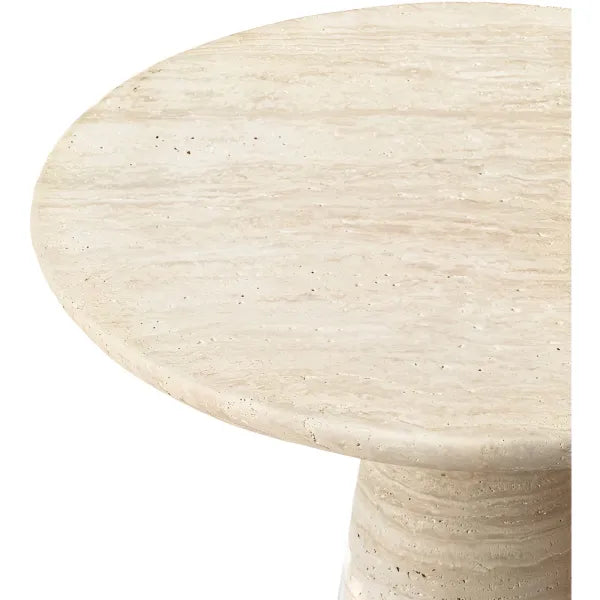 Travertine side table - Luna