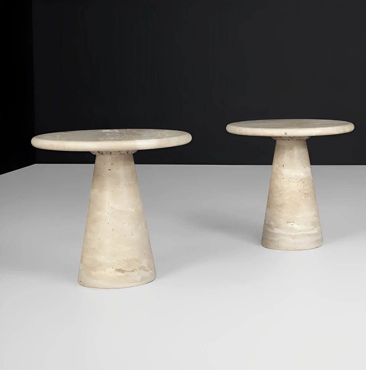 Travertine side table - Luna