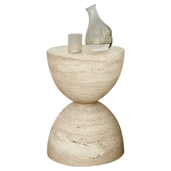 Travertine side table - Sabbia