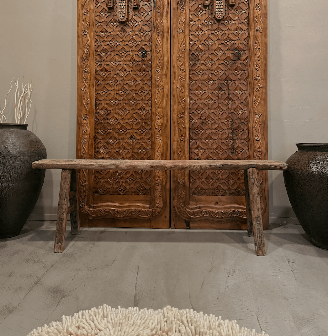 Long Elm Wood Bench - Cultheir