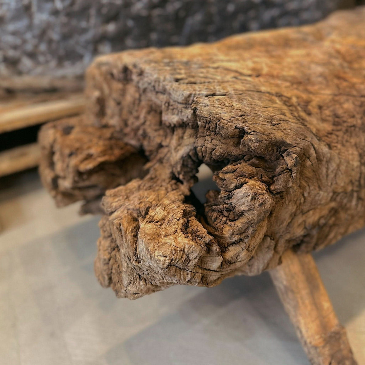 Low Profile Wood Bench / Footrest - Cultheir