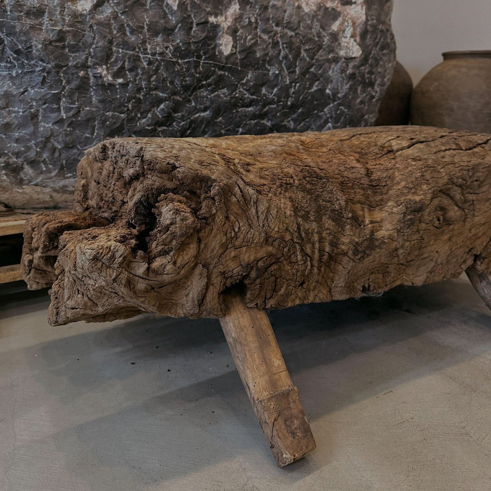 Low Profile Wood Bench / Footrest - Cultheir