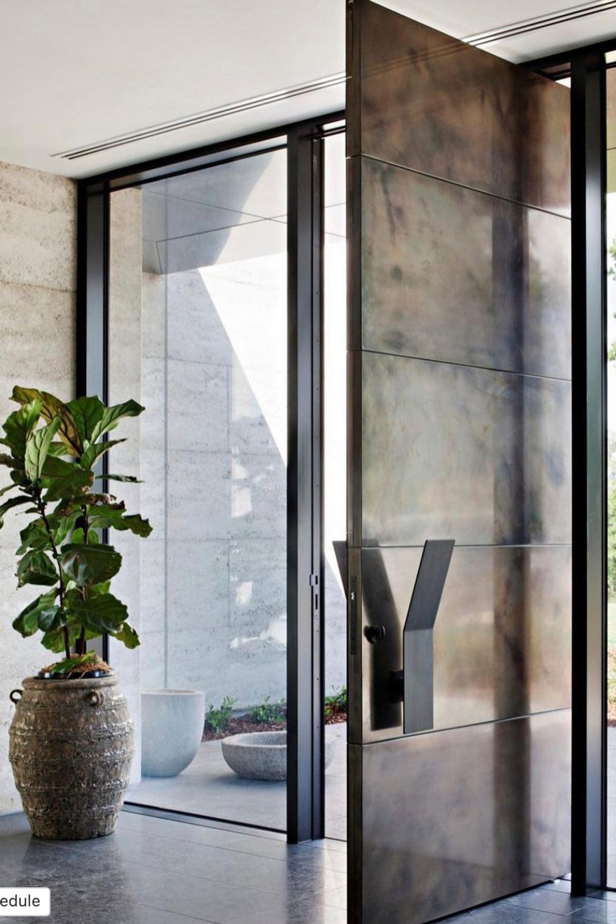 The Midnight Bronze Stripped Door - Cultheir Custom Metal Doors