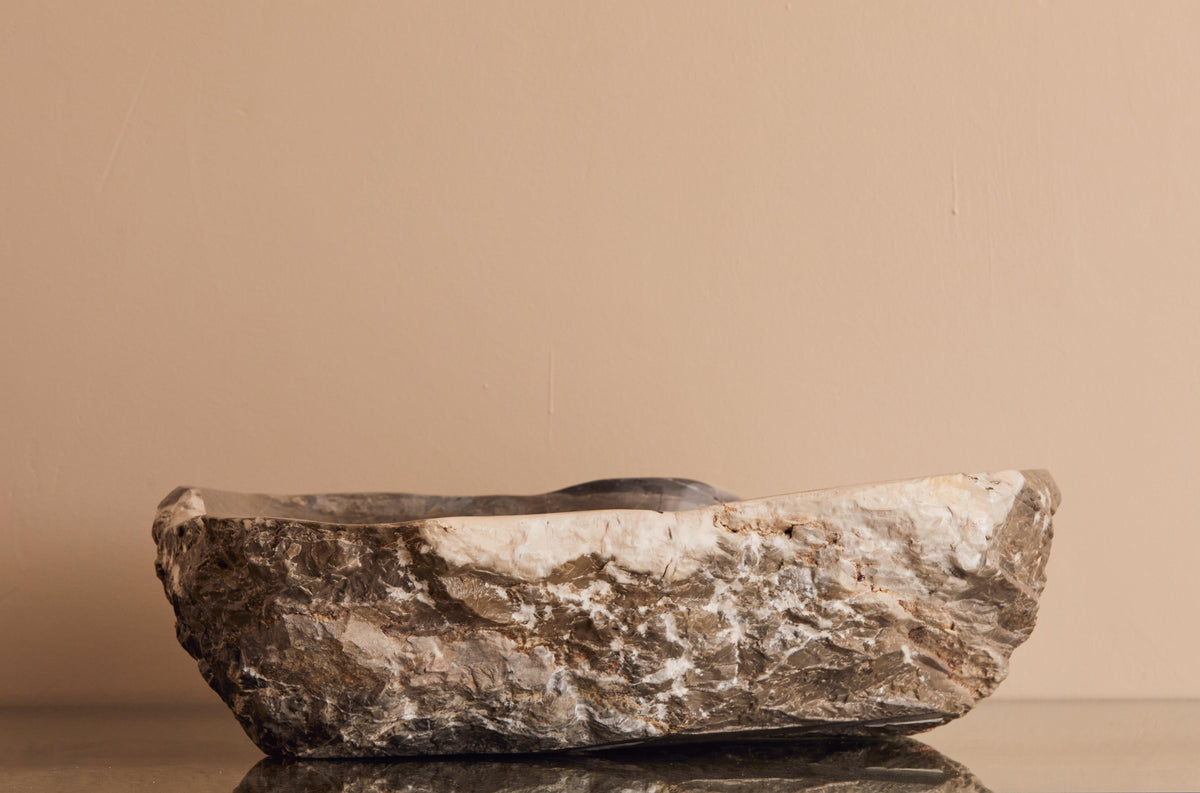 Monolith Onyx Stone Sink - Grey, White - Cultheir 