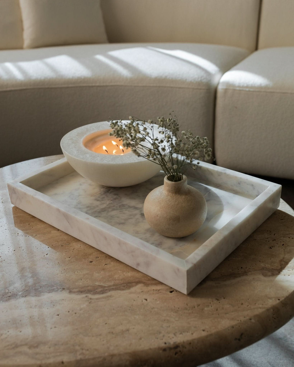 Organic Stone Marble Tray - Cultheir