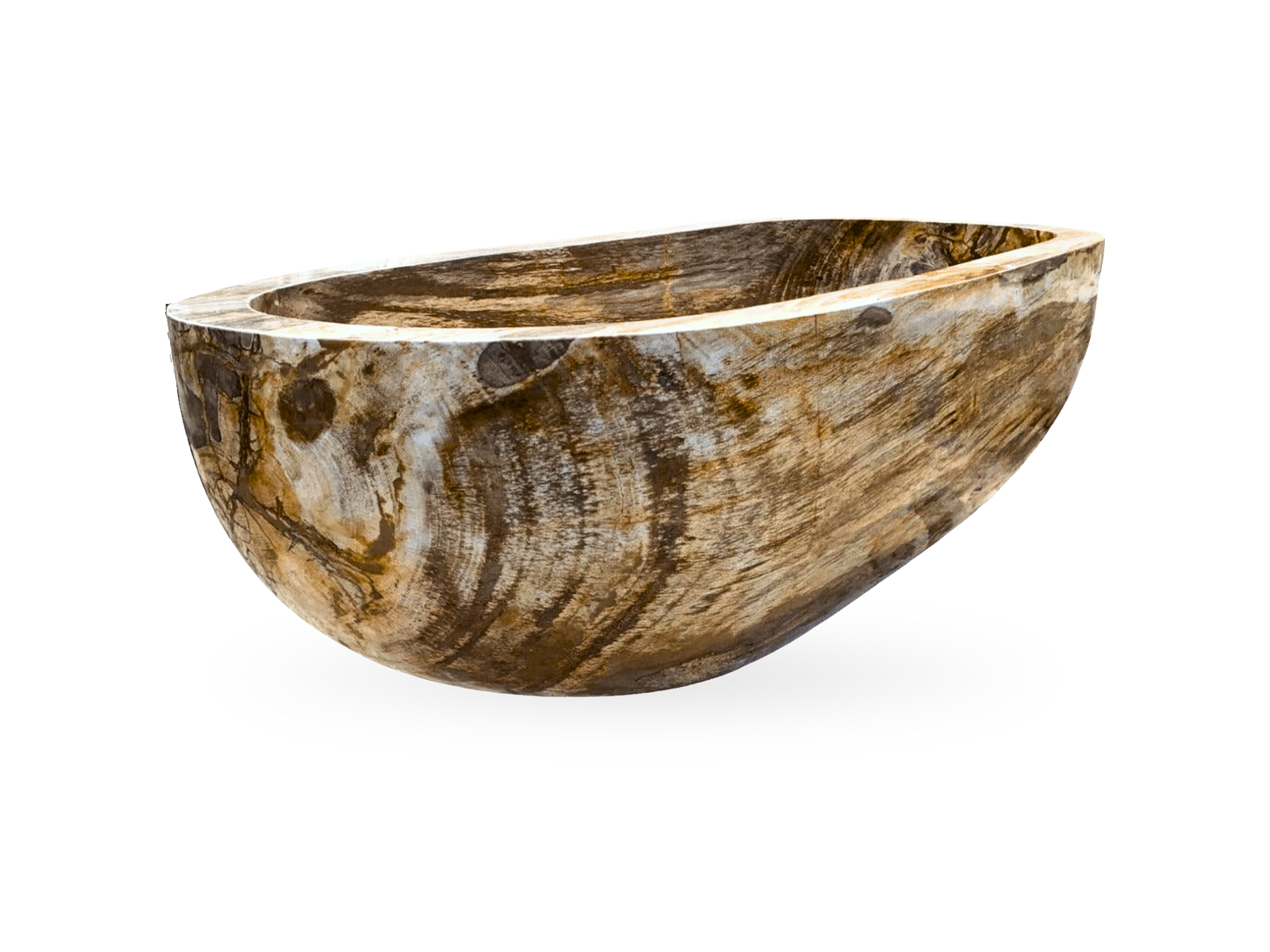 The Fossil Bathtub, hand-carved fossil stone