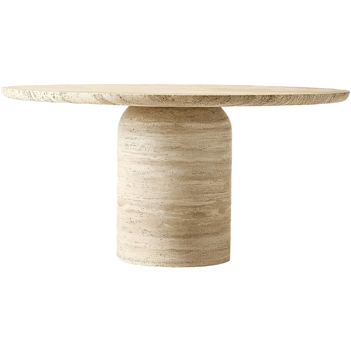 Travertine Round Dining Table - Cultheir 