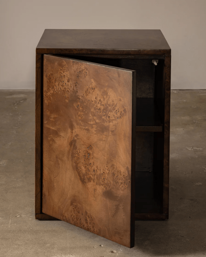 Vernier Linear Side Table - Tabac Burl - Cultheir
