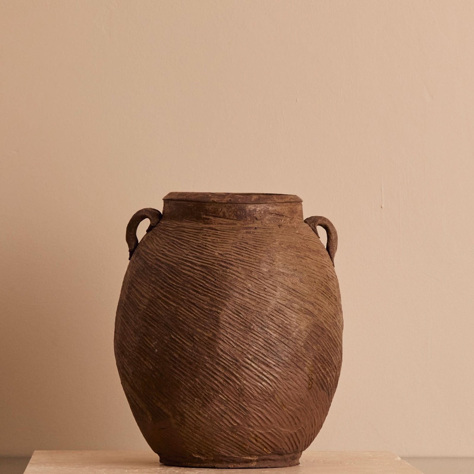 Vintage Brown Pot with Ear Handles - Cultheir