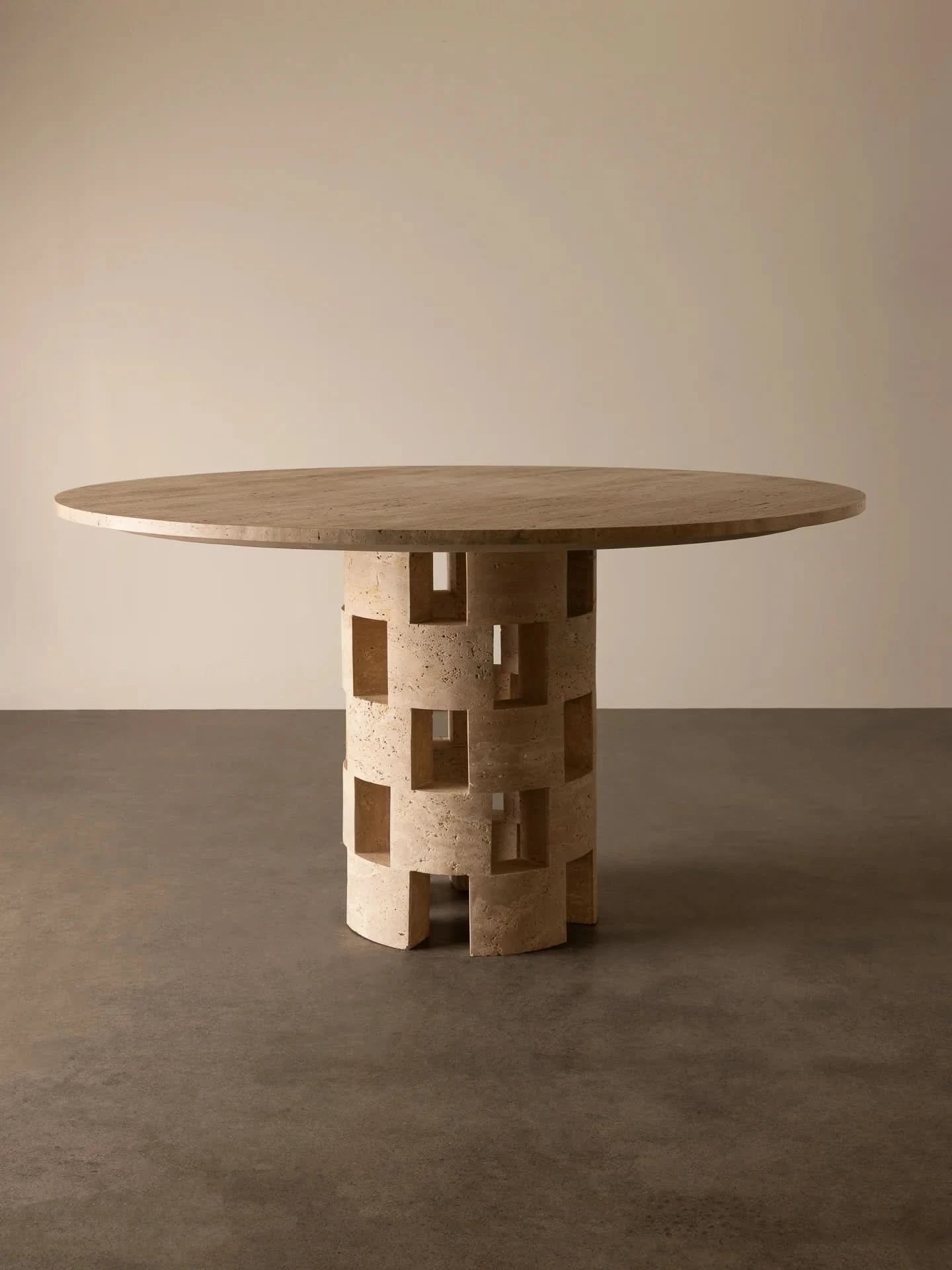 Vivi Dining Table Travertine - Cultheir