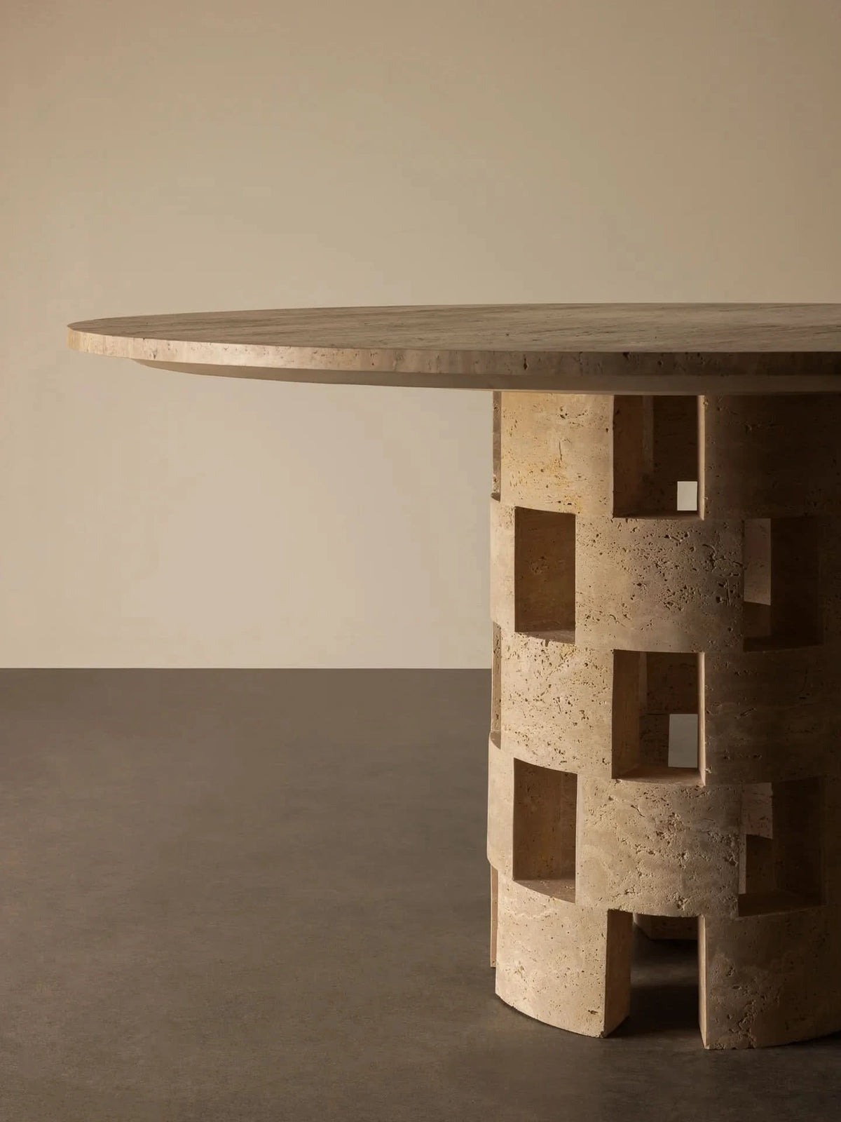 Vivi Dining Table Travertine - Cultheir
